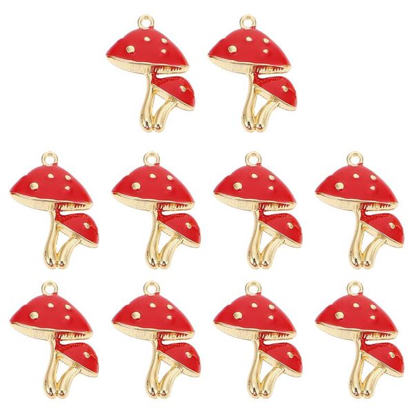 

pendant necklaces 10pcs zinc alloy mushroom pendants diy, Silver