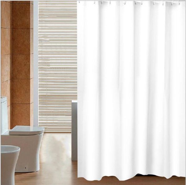 

white shower curtain modern style peva bathroom partition curtains waterproof metal grommets mildew home decorative washable