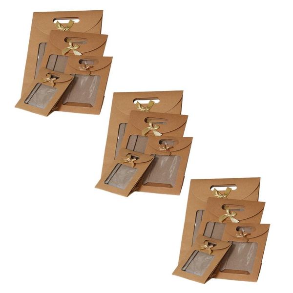 

gift wrap 12pcs multi-function christmas bag paper bow packaging durable