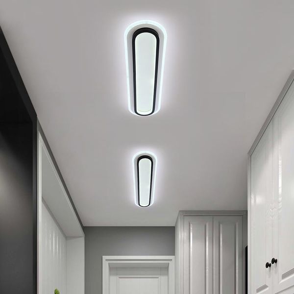 

ceiling lights led lamp dimmable for living bedroom study corridor kitchen white black color long light