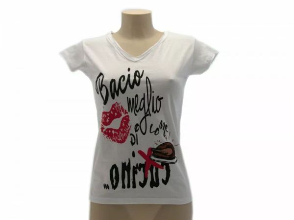 

t shirt only words woman kiss better than cook original white, White;black