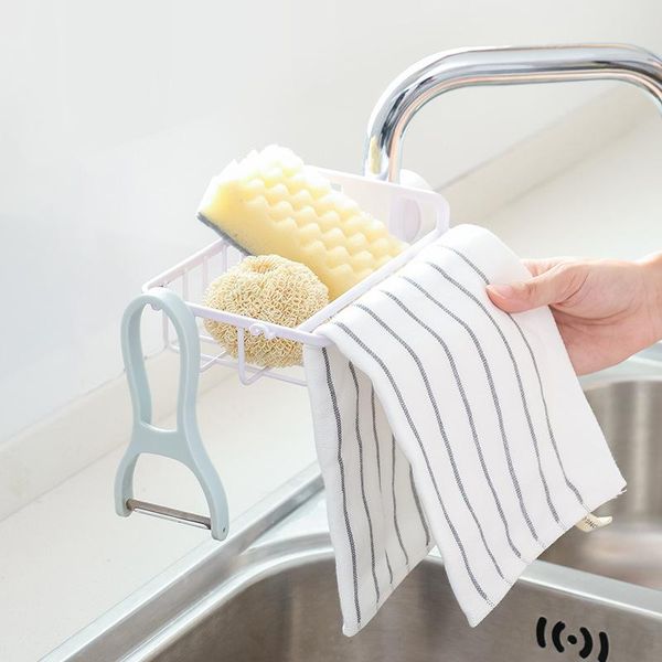 

nordic household accessories sink drying rack storage baskets kitchen organizers containers plastic sponge rag shelf bottles & jars