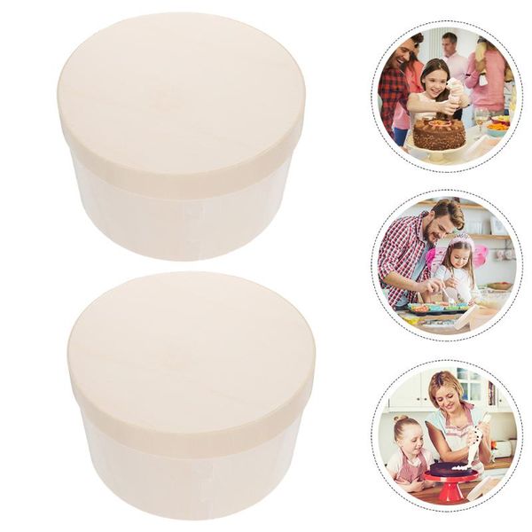 

gift wrap 2pcs baking cake packing boxes dessert cases round cheese
