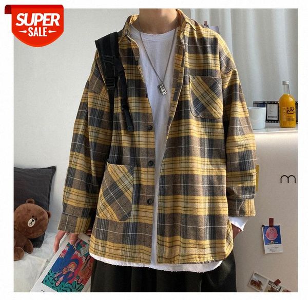 

spring color plaid shirt men and women small fresh retro jacket #ii2k, White;black