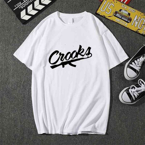 

crows skateboard street hip hop fashion brand men's pure cotton t-shirt short sleeve popular new style, White;black