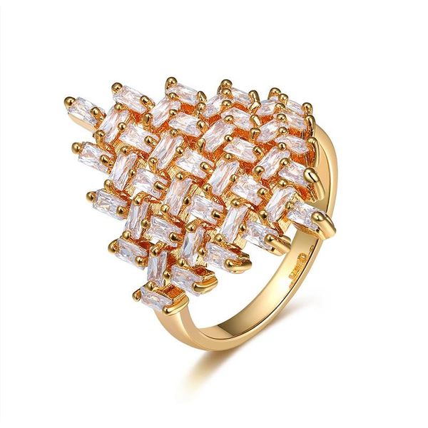 

wedding rings erluer luxury gold women cubic zirconia for fall in love girl ring jewelry gift sale, Slivery;golden