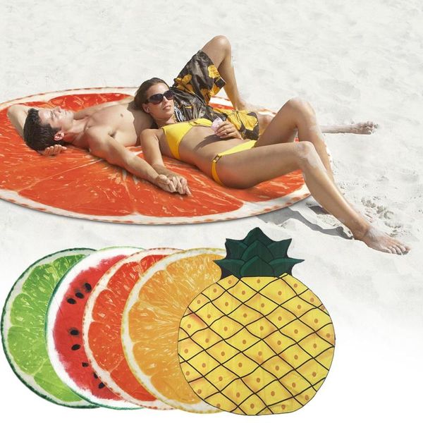 

summer pineapple watermelon beach towel tapestry carpet with tassels microfiber picnic blanket mat sell