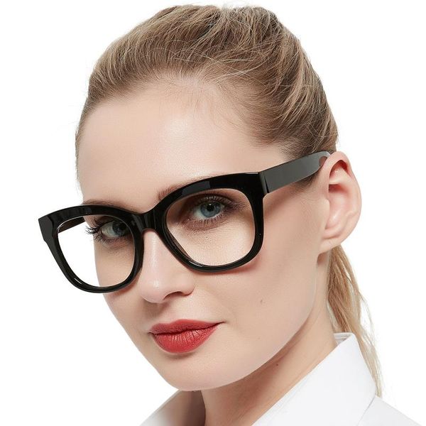 

sunglasses round glasses decorative reading women oversize eyeglass frame hyperopia prescription presbyopic clear eyewear gafa lupa, White;black