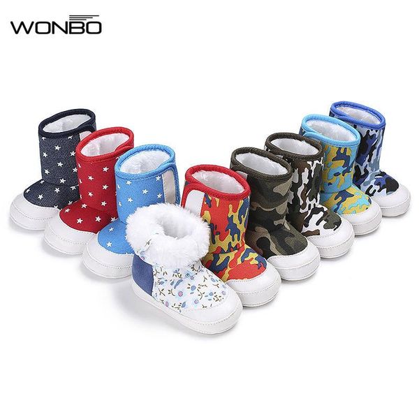 

colors fashion canvas leisure winter keep warm fur born first walkers boys girls boots soft rubber sole baby shoes