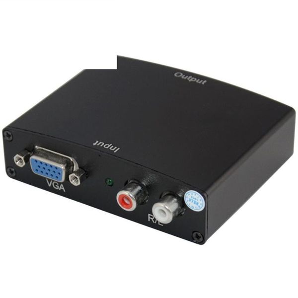 

audio cables & connectors iron box 1080p vga to converter + r/l hd vth02