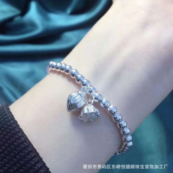 

zhou family's same bracelet, white copper and silver plated, two generations happy lotus seed, hand string, good luck parent, Black