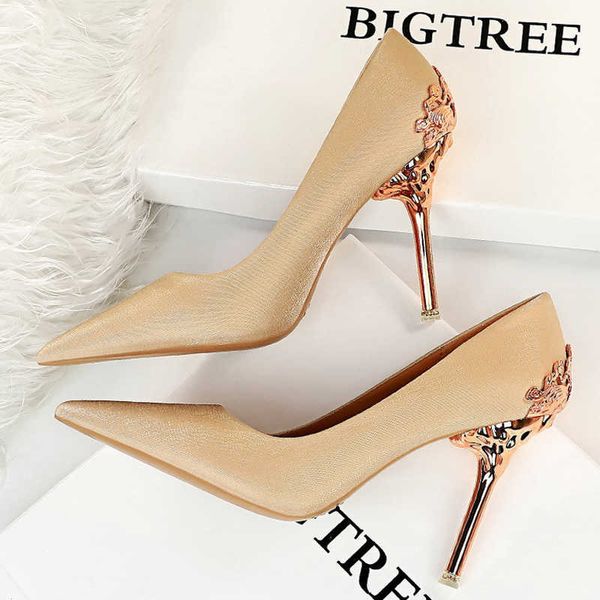 

classic luxury designer shoes satin woman pumps women heels metal heel stiletto gold black high female 2022 paris wholesale