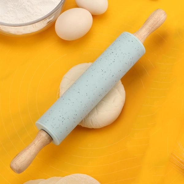 

rolling pins & pastry boards silicone pin dough roller baking supplies non stick surface wooden hand
