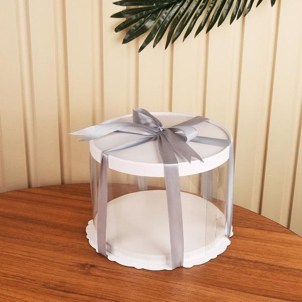 

gift wrap 22*16cm transparent plastic round cake box flower toy dushproof