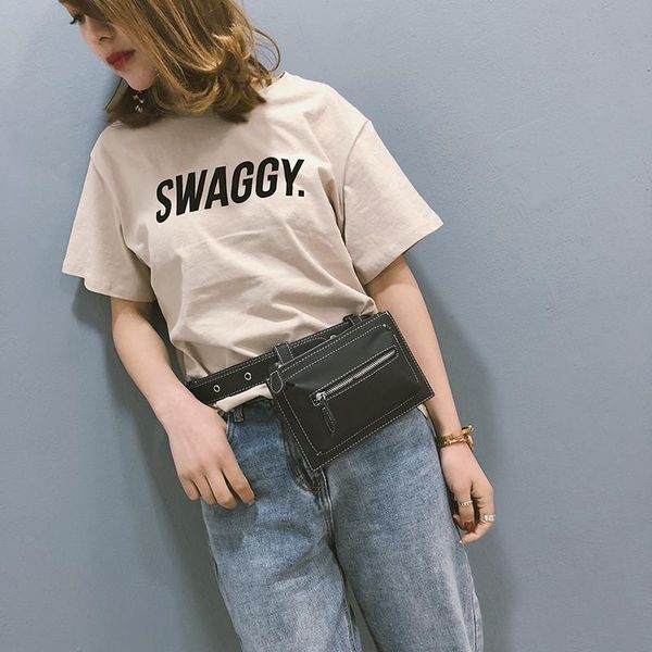 

waist bags women square bag motorcycle belt female shoulder crossbody chest designer chain fanny pack hip purse