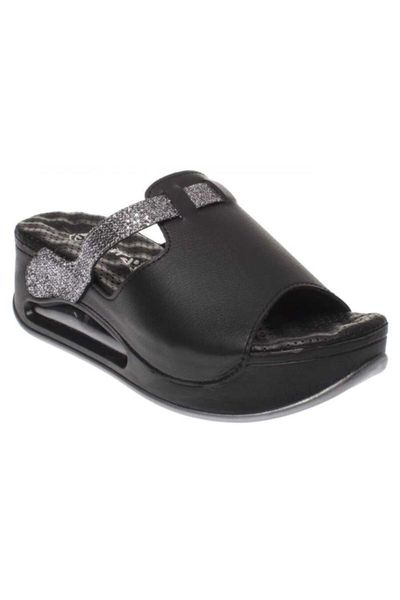 

high heel women slippers, Black