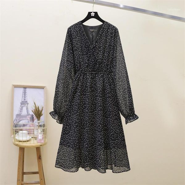 

arrive spring maternity dress woman long sleeve chiffon large size dresses pregnant clothing md-027641, White
