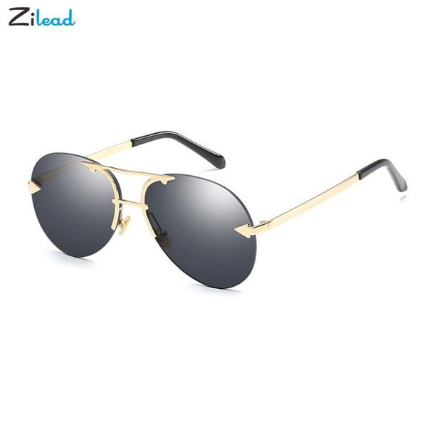

sunglasses zilead rimless men's fashion colorful lenses sun glasses lady vintage alloy legs classic designer pilot shades uv400, White;black