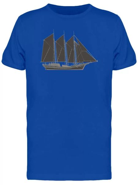 

retro sailor ship tee men's -image by shutterstock, White;black