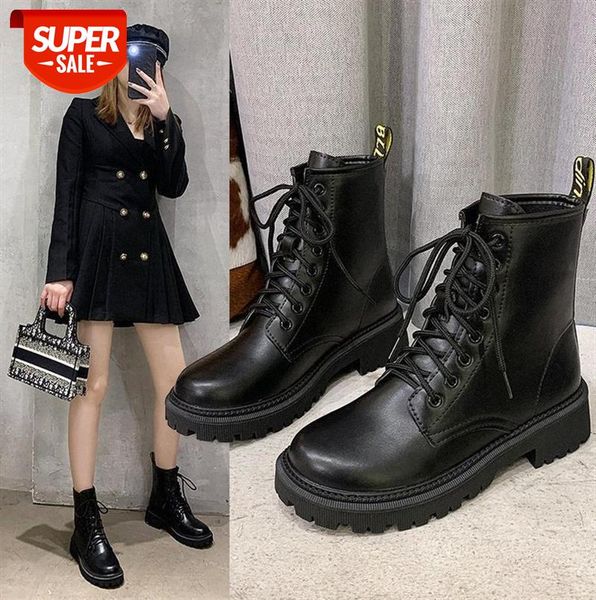 

martin boots female british style ins trend thin and plus velvet warm short #h56z