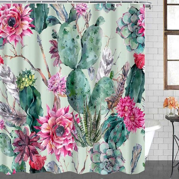 

bathroom shower curtain, durable waterproof colorful curtains fabric with 12 hooks