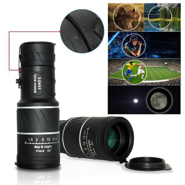 

telescope & binoculars 30x52 hd optical dust cover adjustable monocular hunting hiking multifunctional day night vision portable handheld
