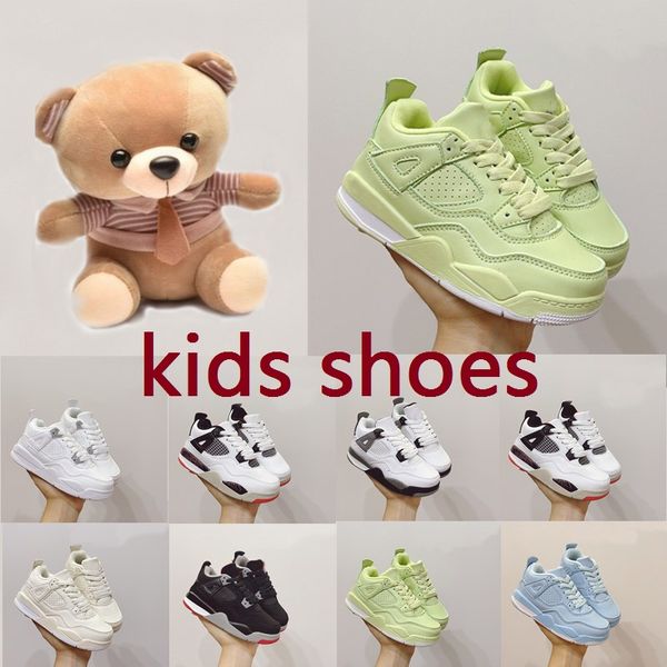 

2021 children's kids athletic shoes basketball 4 4s designer shoe breathable black baby infant sneakers children sports girls boys yout