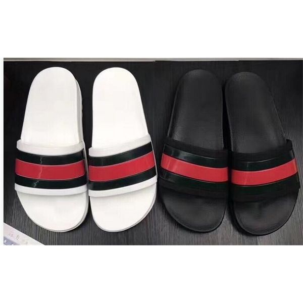 

outlet designers slipper gear bottoms mens striped sandals causal non-slip summer huaraches s flops designerss shoes yw, Black