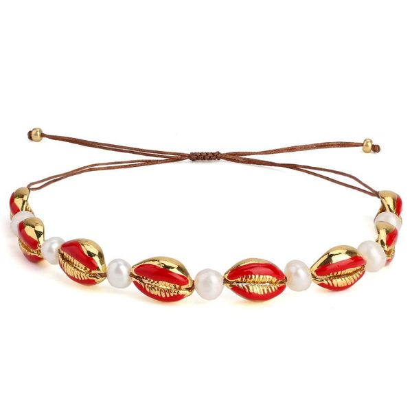 

beaded, strands kelitch shell pearl bracelets strand charm friend gift beach bangles hippie pulseras cadeau homme, Black