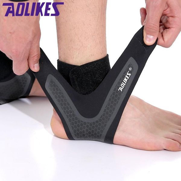 

ankle support aolikes fitness brace strap gym protection running sport guard foot bandage elastic black univers, Blue;black