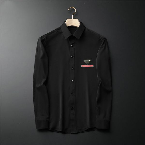 

spring men's shirts solid color long sleeves business trend simple fashion coat men -3xl#hsc19 i3u8, White;black