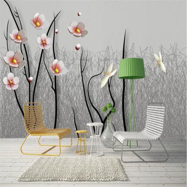 

wallpapers living room decor deskcustom 3 d stereo modern wallpaper background wall murals house black and white mural