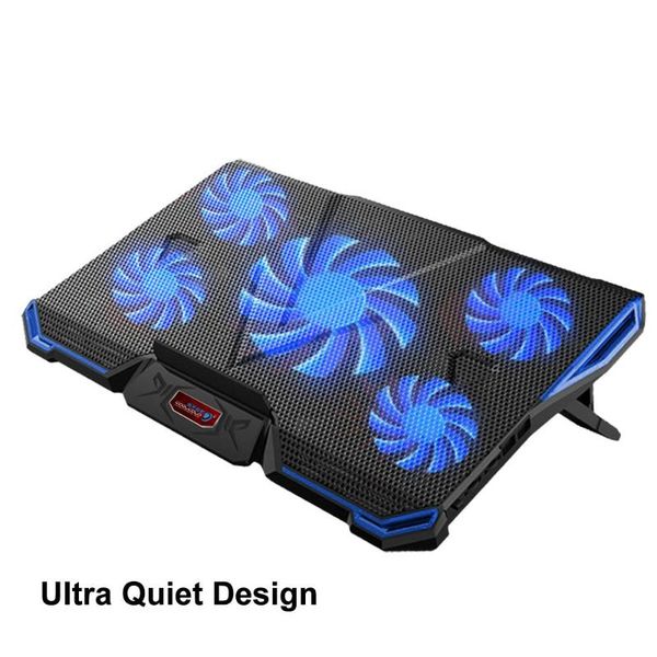 

lapcooling pads adjustable angles cooler ergonomic notebook pad with five led fan for 11'' 15.6'' 17''notebook