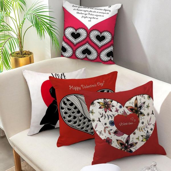 

cushion/decorative pillow nanacoba cover decorative soft plush throw pillowcase for sofa valentine's day gift decoration red heart cush