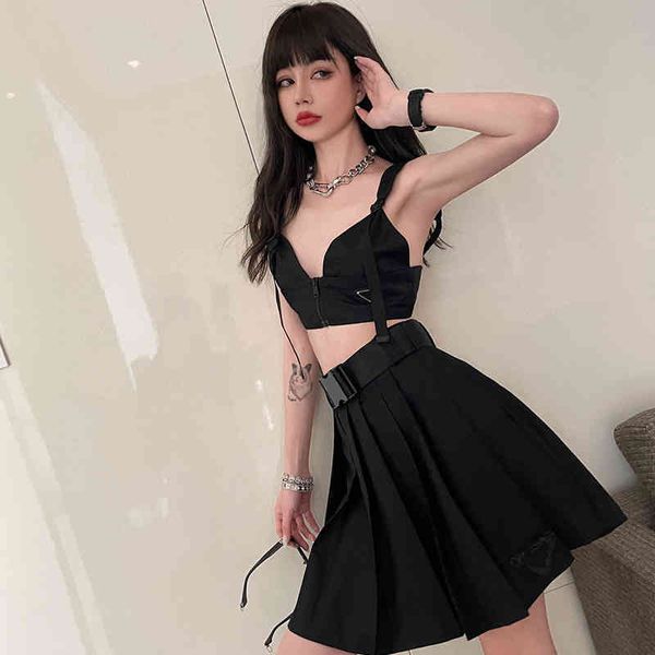 

women short skirt a-line leg length above knee classic black white fashion versatile high waist slim size s ml