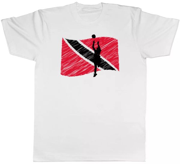 

trinidad & tabago netball mens t-shirt, White;black