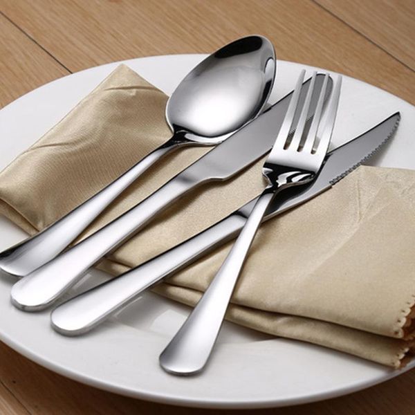 

chopsticks thickened stainless steel dinnerware steak knife kitchen gadget sets fork spoon set tableware of picnic two/three-piece suit