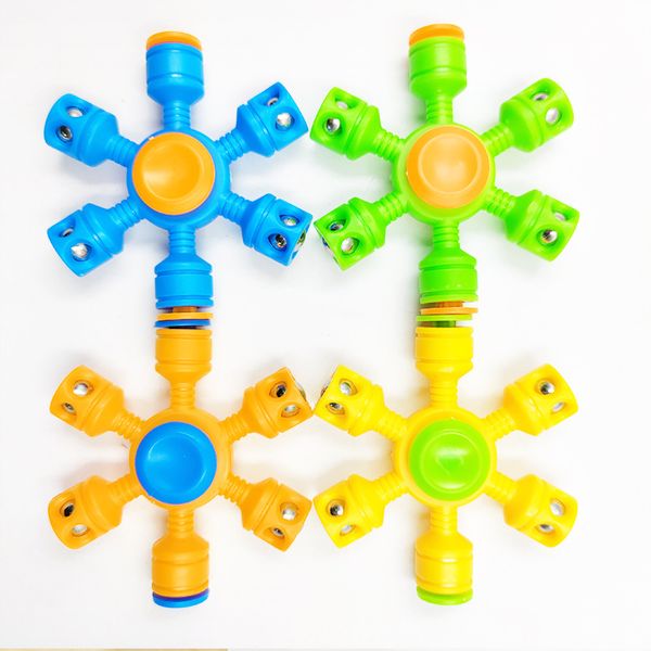 Fidget Spinner Acrílico Plástico Frossertips Brinquedo Mão Giroscópio Stress Reliever Anel com 6 Bola De Aço De Descompressão Ansiedade Foco Autism Brinquedos