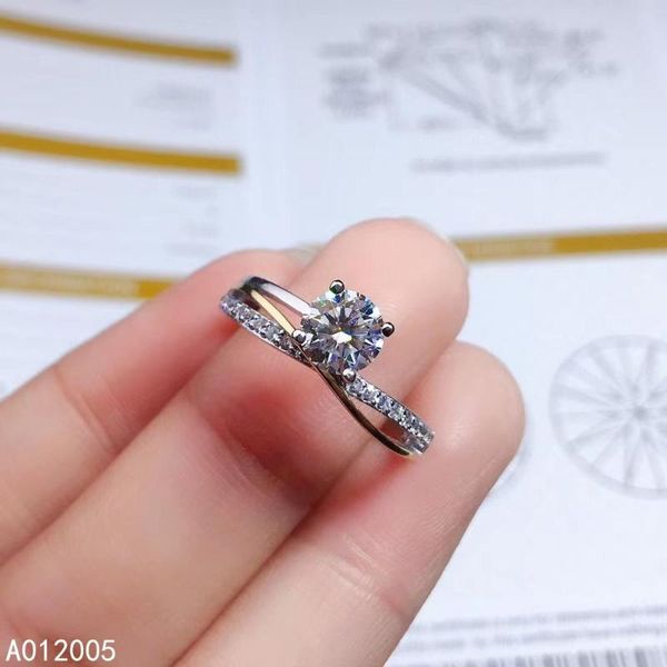 

cluster rings kjjeaxcmy fine jewelry 925 sterling silver inlaid mosang diamond ladies ring elegant support test selling, Golden;silver