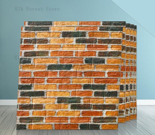 

brick wall paper retro red bricklaying pattern self-adhesive waterproof home decoration sticker wallpapers