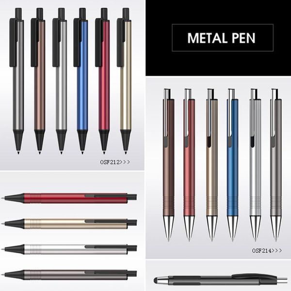 

pcs/lot promotional metal pen samples different styles ballpoint pens, Blue;orange