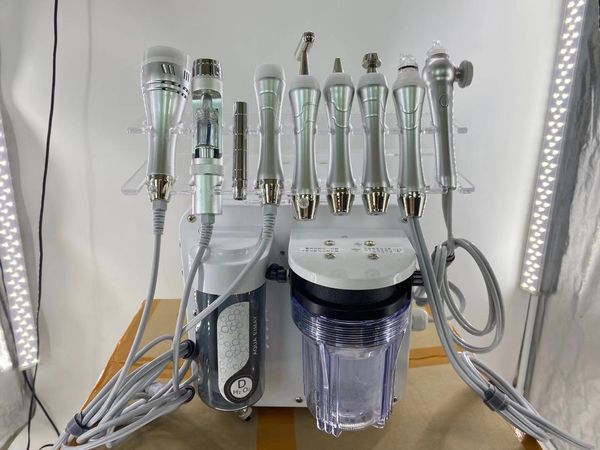 

portable 9 in 1 oxigenoterapia facial oxygen and peel machine, Black;white