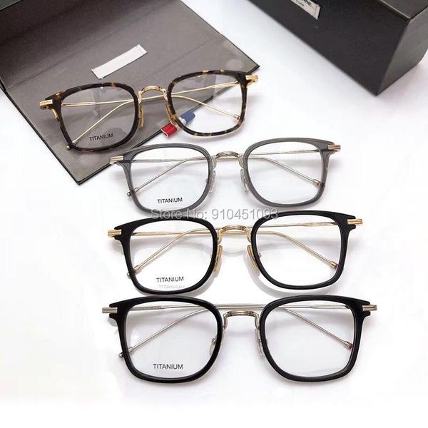 

fashion sunglasses frames thom brand design titanium acetate optical eyeglasses frame men women tbx905 glasses myopia prescription eyewear o, Black