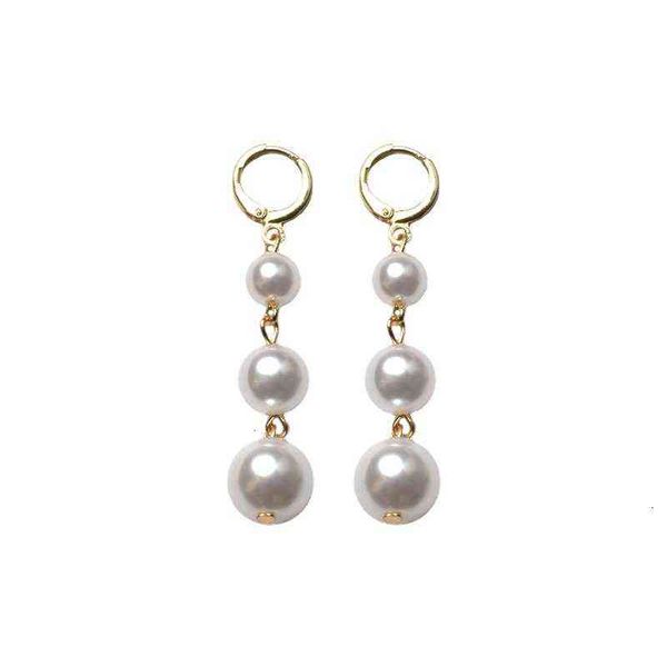 

pearl earrings 2021 fashion korean temperament net red face small sier needle pearl earrings, Golden