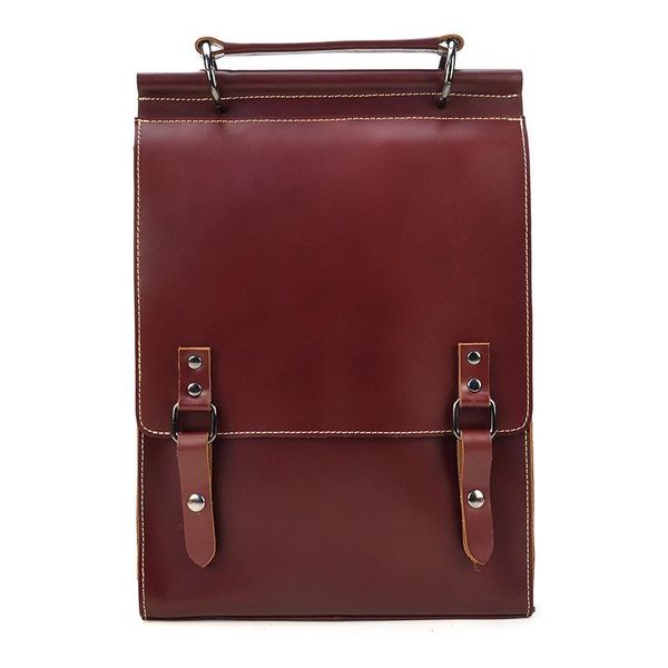 

backpack genuine leather zipper high capacity luxury men bagpack laptop