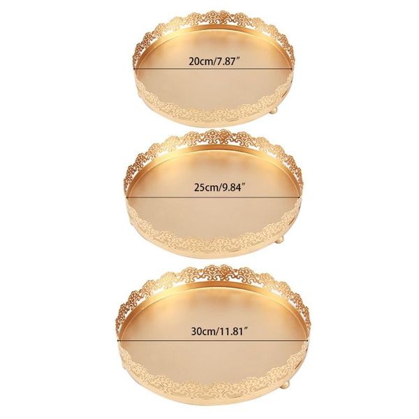 

kitchen storage & organization metal towel tray dish plate tea fruit serving trays cosmetics jewelry display organizer for bathroom decor