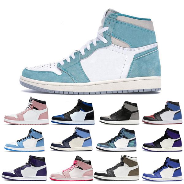 

2022 1s man's basketball shoes man turbo green unc dark mocha obsidian tie court purple toe cactus jack university blue what the game r