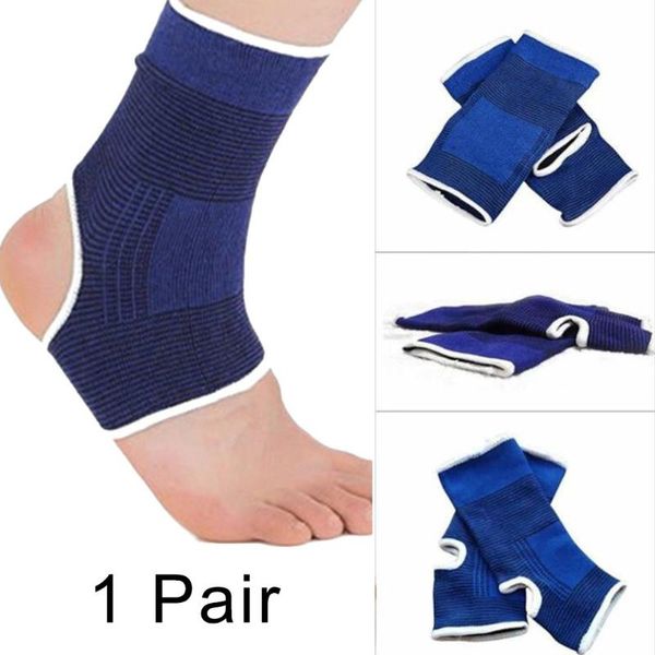 

pair ankle support brace sleeve elastic breathable for recovery joint pain basket foot sports socks protect guard, Blue;black