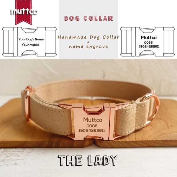 

dog collars & leashes muttco engraved pet name customized id self-design collar the lady handmade 5 sizes and leash udc027m