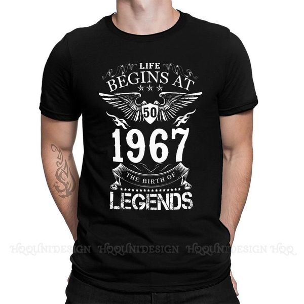 

men's t-shirts life begins at 50 1967 the birth of legends print cotton t-shirt camiseta hombre in 1971 men fashion streetwear shirt ad, White;black